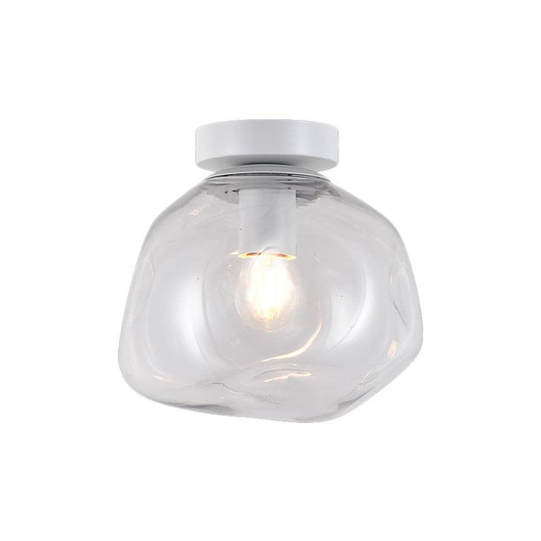 Small Molten Ceiling Light - Clear Glass