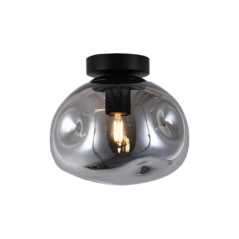 Small Molten Ceiling Light - Smoked Glass
