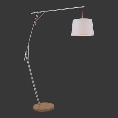 K Light Cantilever Floor Lamp With White Shade