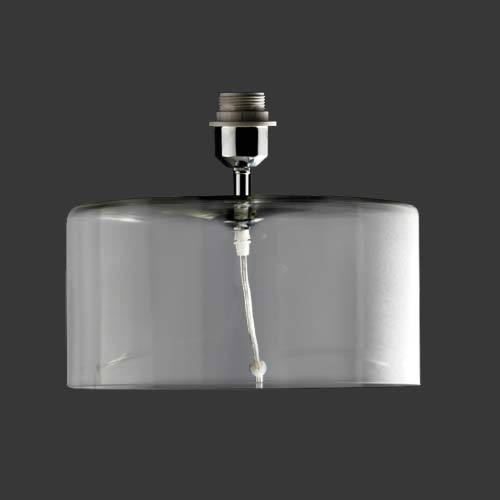 Wide Cylinder Glass Table Lamp
