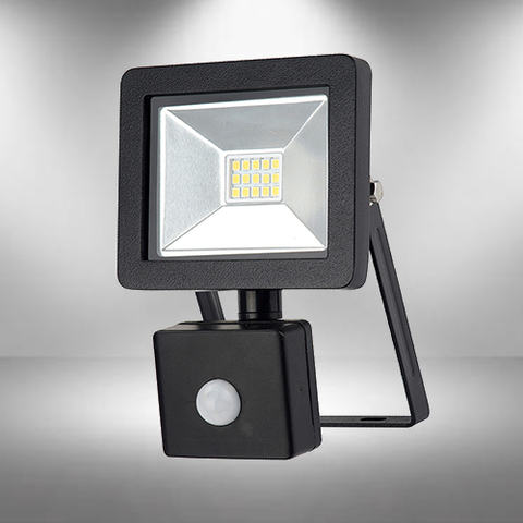 Eurolux LED Floodlight 10W With Sensor Black