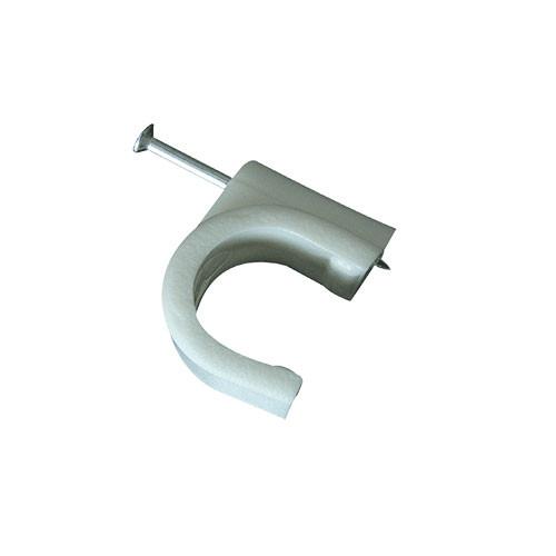 Matelec Cable Clips Round White 3mm To 14mm 100Pk