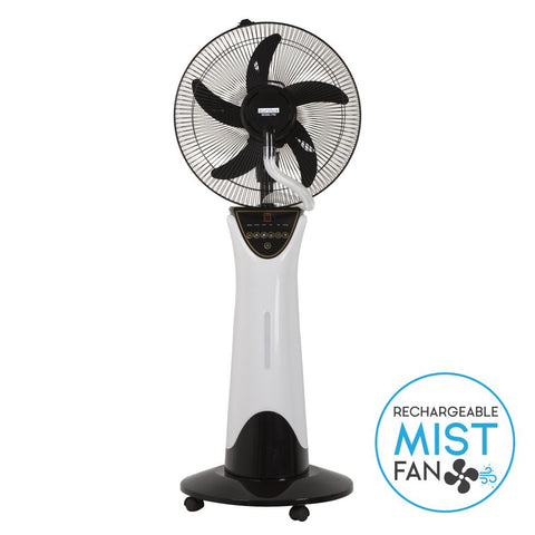 Eurolux Portable Rechargeable Mist Fan with LED Light