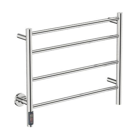 Bathroom Butler Natural 4 Bar Straight TDS Heated Towel Rail 650mm - Polished Stainless Steel