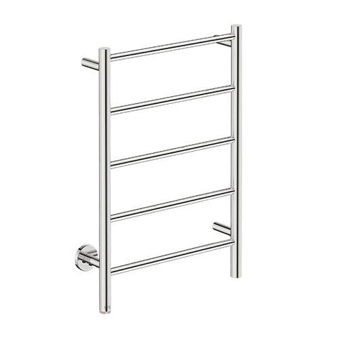 Bathroom Butler Natural 5 Bar Straight PTS Heated Towel Rail 500mm - Polished Stainless Steel