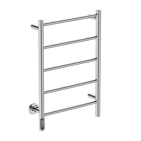 Bathroom Butler Natural 5 Bar Straight TDC Heated Towel Rail 500mm - Polished Stainless Steel