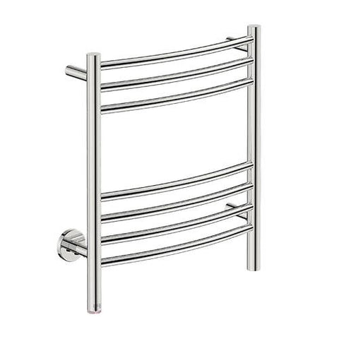 Bathroom Butler Natural 7 Bar Curved PTS Heated Towel Rail 500mm - Polished Stainless Steel
