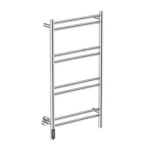 Bathroom Butler Natural 8 Bar Straight TDC Heated Towel Rail 500mm - Polished Stainless Steel