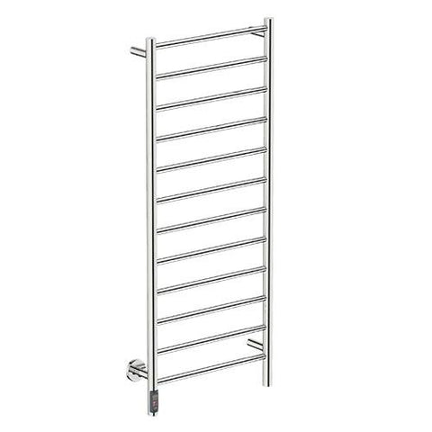 Bathroom Butler Natural 12 Bar Straight TDC Heated Towel Rail 500mm - Polished Stainless Steel
