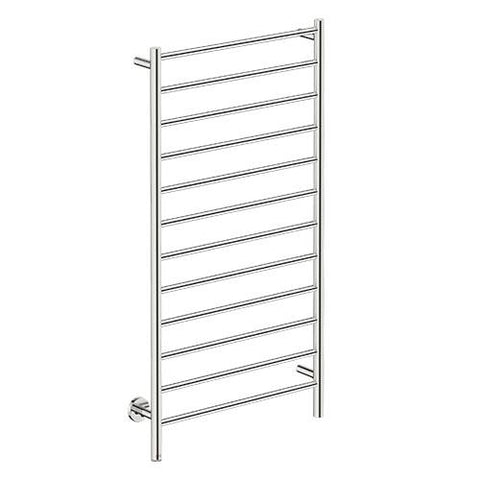 Bathroom Butler Natural 12 Bar Straight PTS Heated Towel Rail 650mm - Polished Stainless Steel