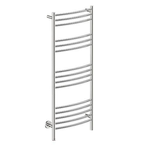 Bathroom Butler Natural 15 Bar Curved PTS Heated Towel Rail 500mm - Polished Stainless Steel