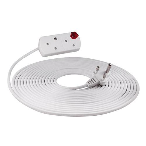 Crabtree Extension Cord 2 X 10A 15M White
