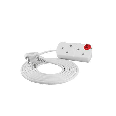 Crabtree Extension Cord 2 X 10A 5M White