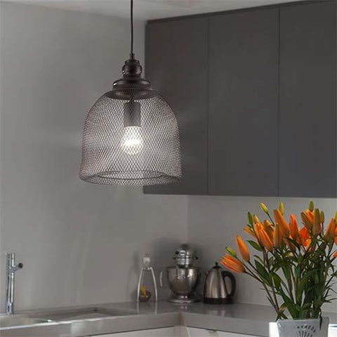 Bright Star Netted Metal Pendant
