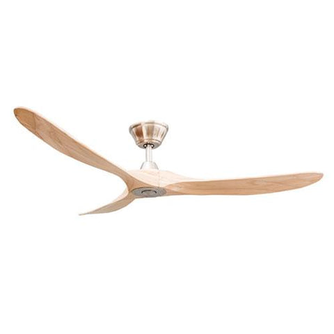 Sirocco Natural Blades with Brushed Steel Motor Ceiling Fan