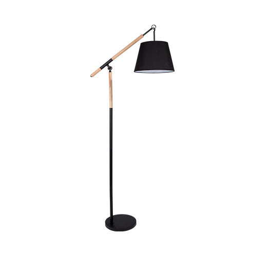 Metal & Wood Floor Standing Lamp