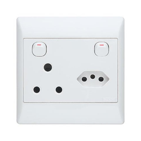 Schneider Electric  S2000 Euro Socket With Switched Socket