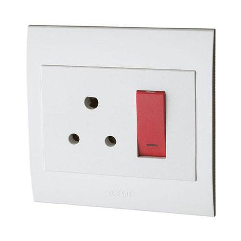 Schneider Electric  S3000 Monoblock Red Dedicated Single Switched Socket Outlet