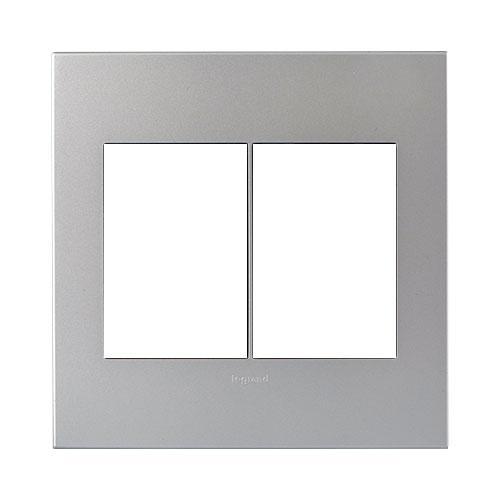 Legrand Arteor Cover Plate 2 x 3 Modules 4 x 4 - Soft Aluminium
