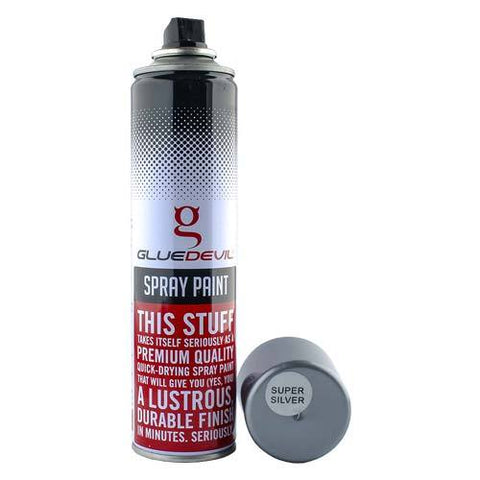 GlueDevil Spray Paint Super Silver