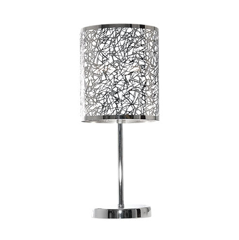 Silver Patterned Table Lamp 470mm