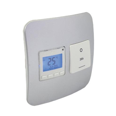 VETi 1 Programmable Thermostat with Isolator Switch - 100 x 100mm - White modules