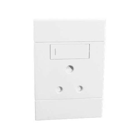 Veti 2 Vertical Single Rsa Socket Outlet 16A White
