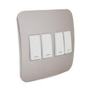 VETi 1 Four Lever One-Way Light Switch - White modules