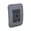 VETi 1 Single Switched Socket Outlet - Black modules