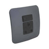 VETi 1 Single Switched Socket Outlet 100 x 100mm - Black modules