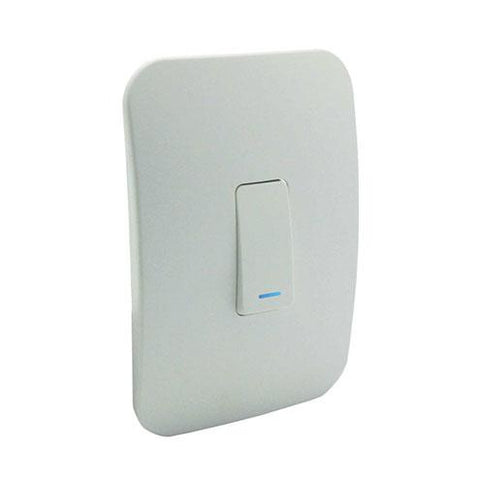 VETi 1 One Lever One-Way Light Switch with Locator - White module
