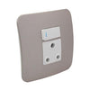VETi 1 Single Switched Socket Outlet with Indicator - 100 x 100mm - White modules