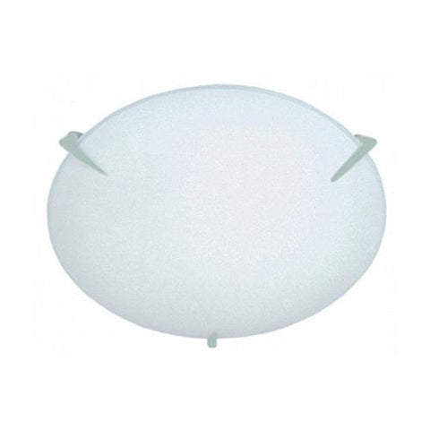 Bright Star Lighting Plain Frosted Glass With Metal Clips Ceiling Fitting Large