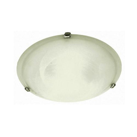 Bright Star Lighting Metal Base With Alabaster Glass And Silver Clips 400mm