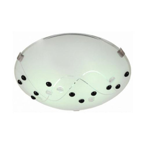 Bright Star Lighting Metal Base With Black Cherry Patterned Frosted Glass And Crhome Clips Large