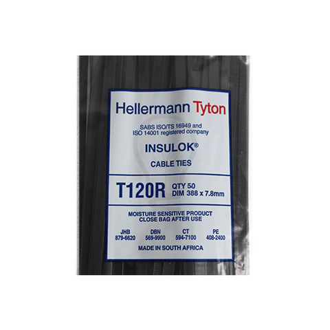 Hellermanntyton Cable Tie T120Rbk 7 8mm X 388mm