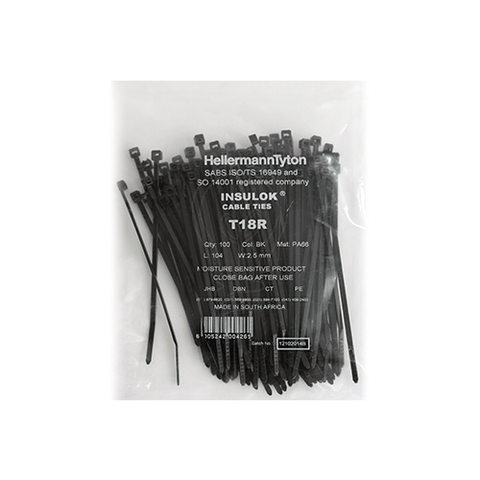 Hellermanntyton Cable Tie T18R 2 5mm X 104mm