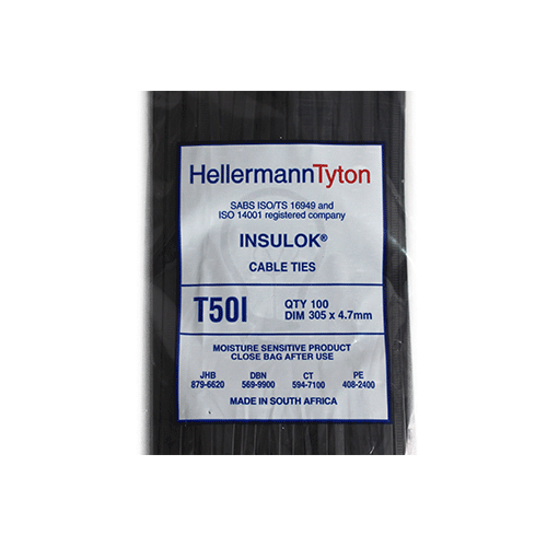Hellermanntyton T50Ibk Cable Tie 4 7mm X 305mm