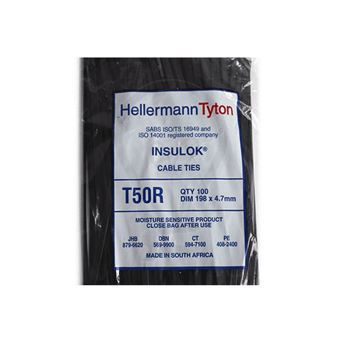 Hellermanntyton T50Rbk Cable Tie 4 7mm X 198mm